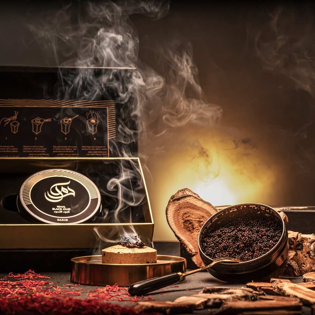 رمال مجموعة هدايا العود الأسود بخور الكافيار