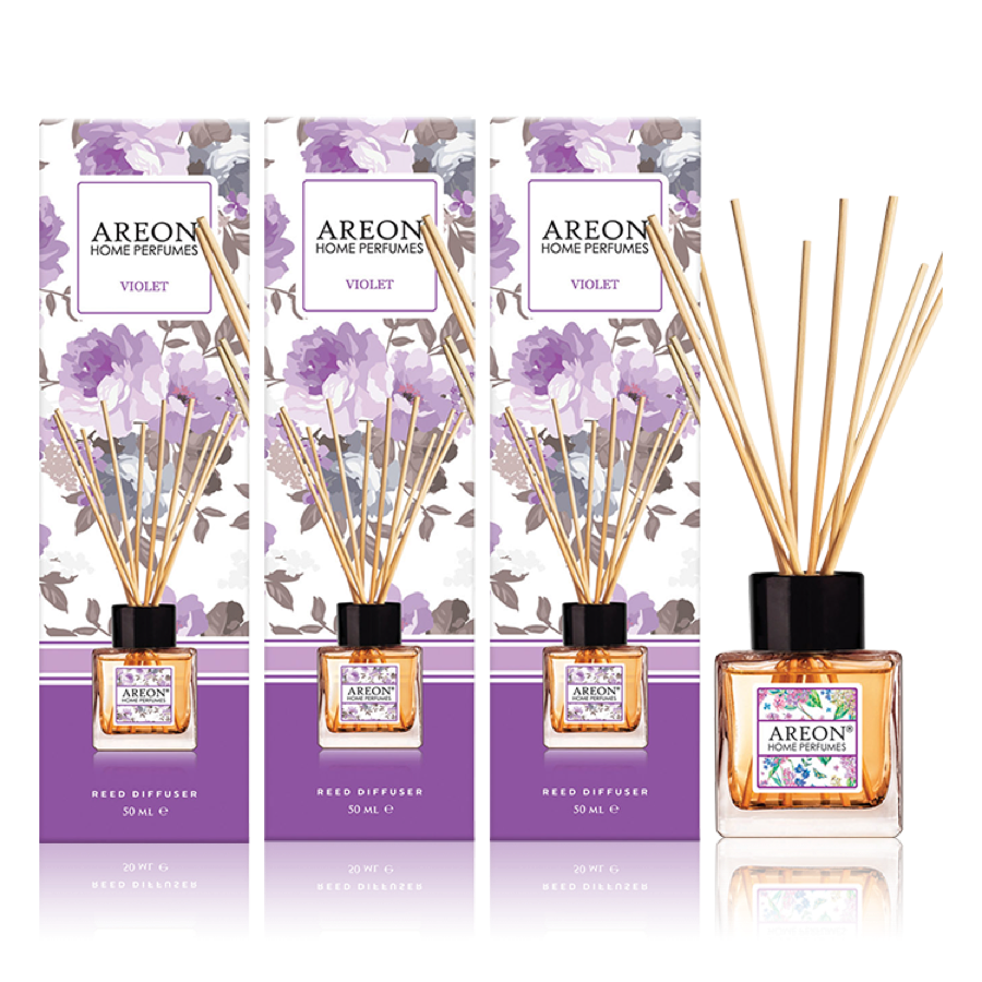 Areon Pack Of 3 Areon Home Perfumes 50 Ml Garden Violet