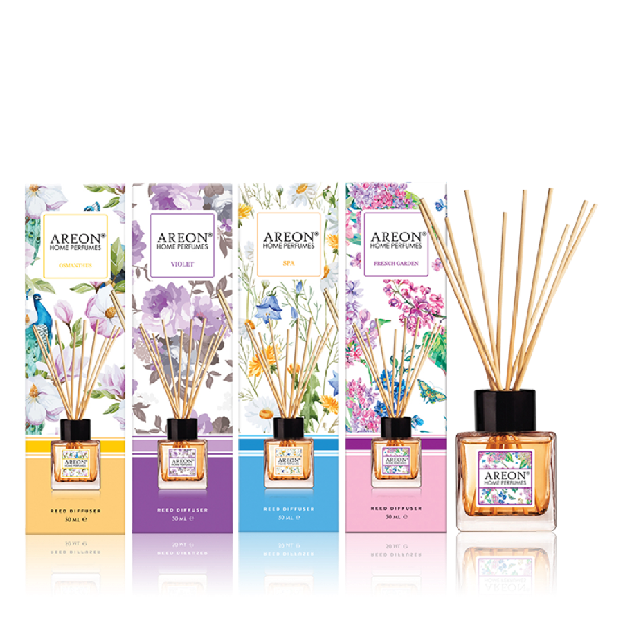 Areon Pack Of 4 Areon Home Perfumes 50 Ml Collection French Spa Osmanthus Violet