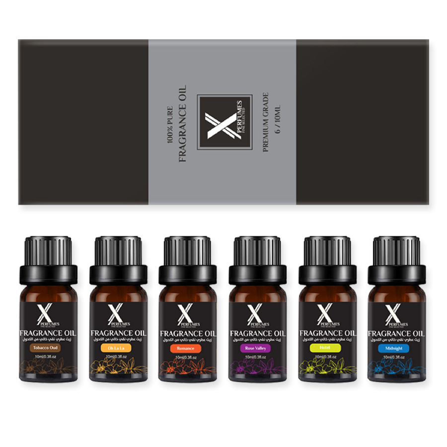 Areon Pack Of 6 Pure Fragrances Oils 10 Ml Silver