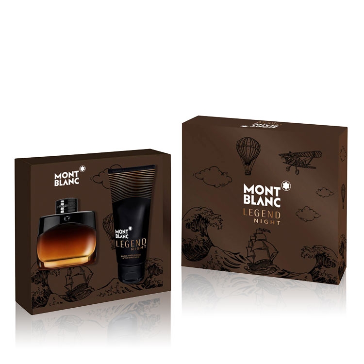 1 3386460097871 Mont Blanc Mont Blanc Legend Night M Set Edp 50 Ml Aftershave Balm