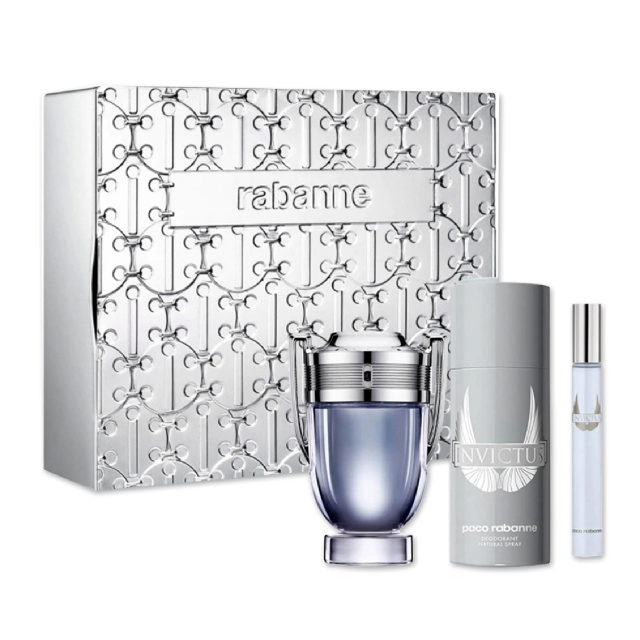 Rabanne Rabanne Invictus For Men Set Edt 100ml Edt 10ml Deodorant Spray 150ml Sd