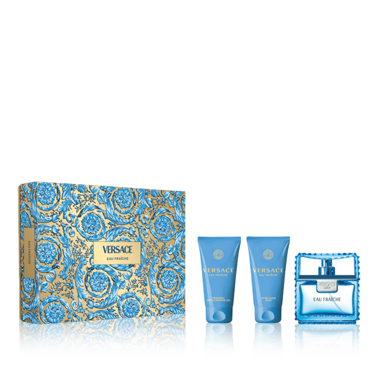 Man Eau Fraiche For Men Set Eau De Toilette 50ml Aftershave Balm 50ml Prfm Bath Shower Gel 50ml Sd