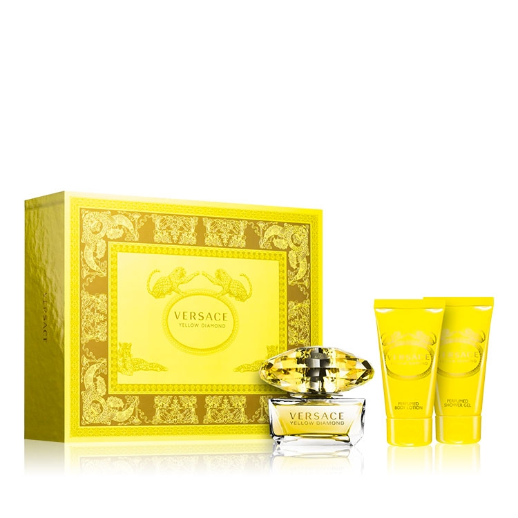 Yellow Diamond W Set Edt 50 Ml Prfm Body Lotion 50 Ml Prfm Showergel (54f5)